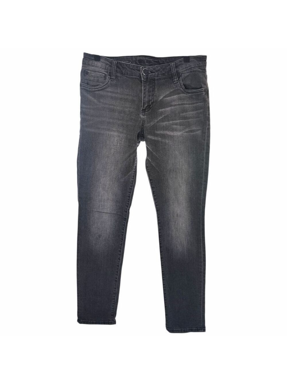 KUT Catherine Boyfriend Jeans 4 Black Wash Straight
